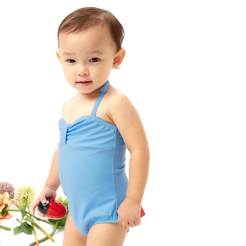 童装 | ABIGAIL 褶纹连身泳衣 - 泳衣/游泳用品 - 其他材质 蓝色