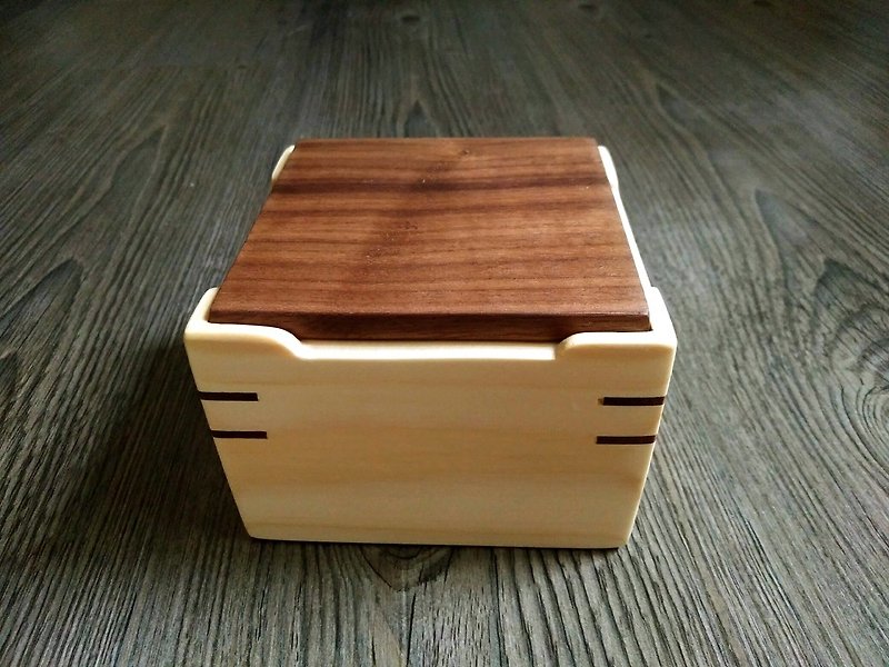 "简"--  手作原木 小收纳方盒 - 收纳用品 - 木头 咖啡色