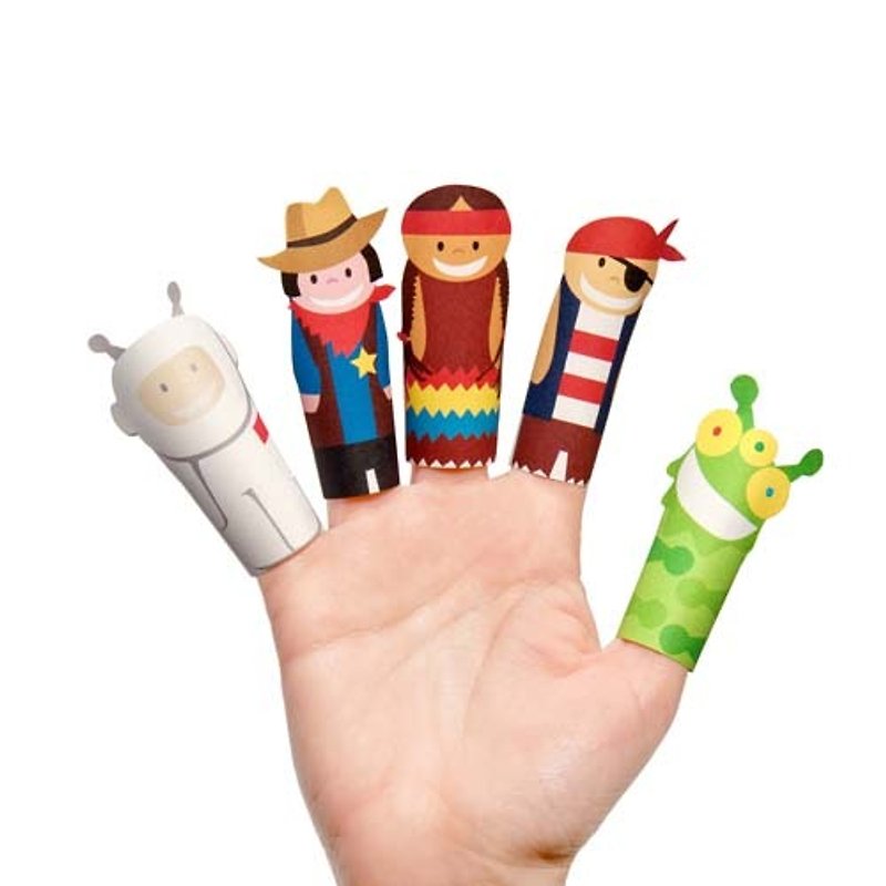 【pukaca手作益智玩具】手指玩偶系列 - 超级英雄 - 玩具/玩偶 - 纸 多色