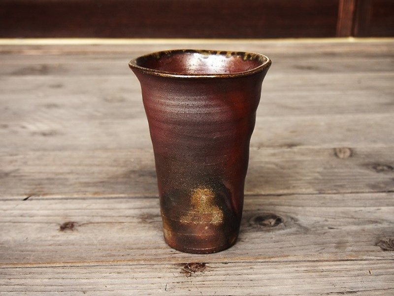 備前 麦酒呑み（大）＿b1-022 - 花瓶/陶器 - 陶 咖啡色