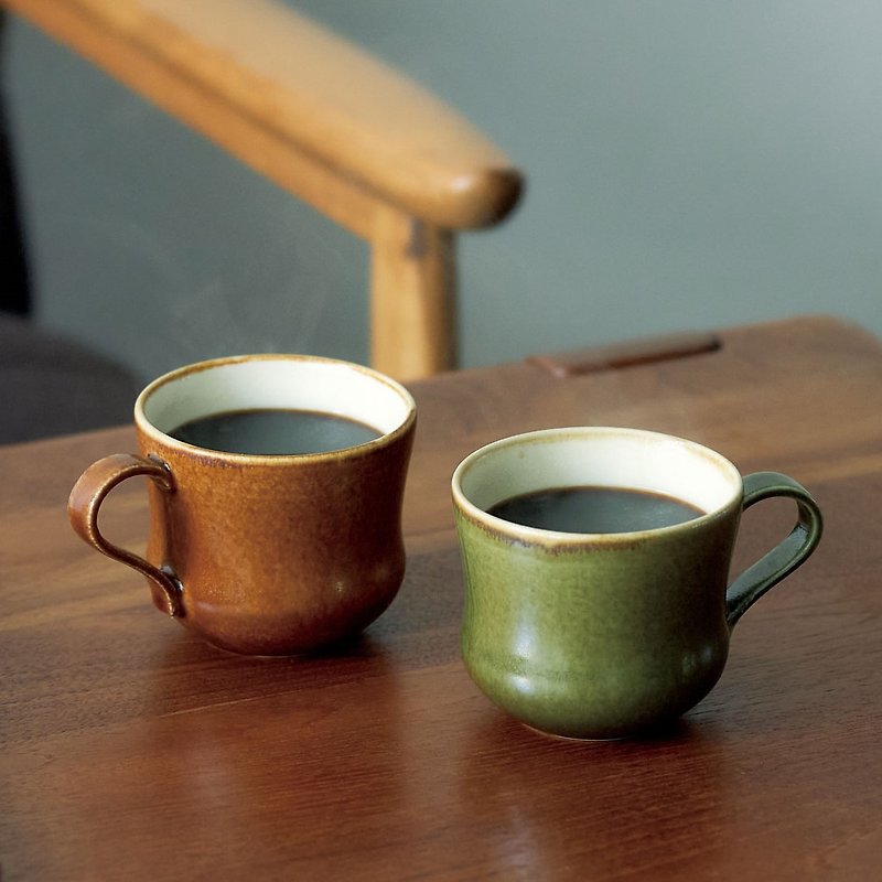 美濃焼　あじわうぺアマグカップ　コーヒーカップ|スープカップ|磁器 - 咖啡杯/马克杯 - 陶 咖啡色