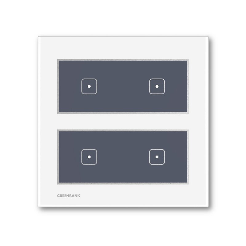 绿银G-Switch T1支持苹果Apple Home 无线智能四开关(银色) - 数码小物 - 塑料 白色