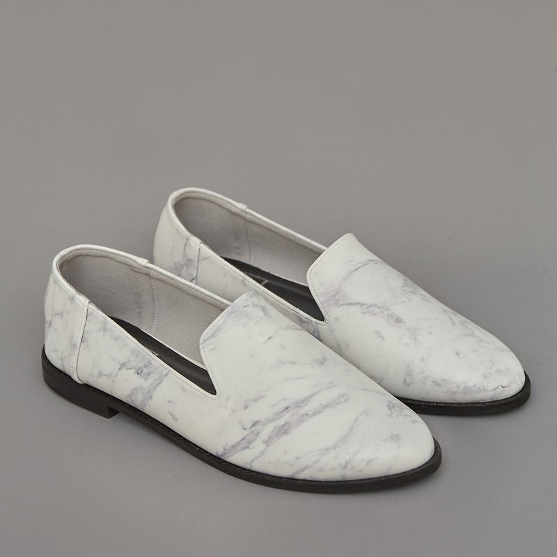 Mood Loafers - Marble - 女款休闲鞋 - 真皮 白色