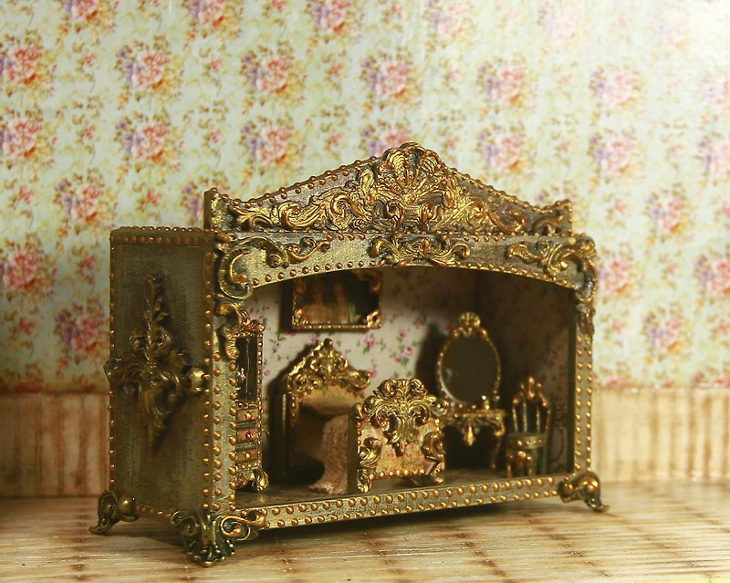 Roombox: miniature vintage bedroom. - 其他 - 木头 多色