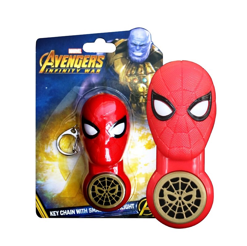 Marvel无限之战－蜘蛛人手电筒钥匙圈 - 钥匙链/钥匙包 - 塑料 红色