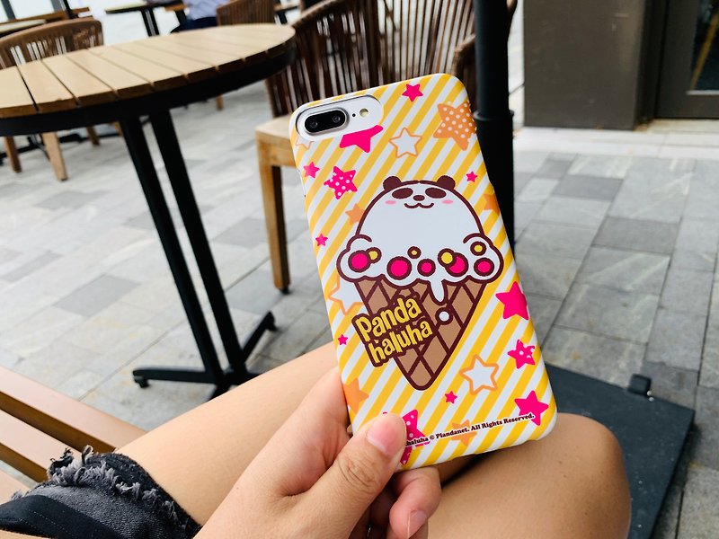 iPhone 7P/8P 熊猫爱冰淇淋 Pandahaluha 轻薄贴身 手机壳 手机套 - 手机壳/手机套 - 塑料 橘色