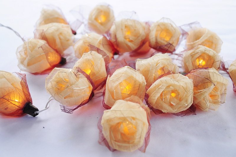 20 Romantic Rose String Fairy Lights for Decoration Wedding Party Bedroom Patio - 灯具/灯饰 - 其他材质 