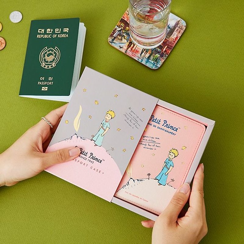 7321 小王子皮革护照套-B612星球,73D88483 - 护照夹/护照套 - 真皮 粉红色