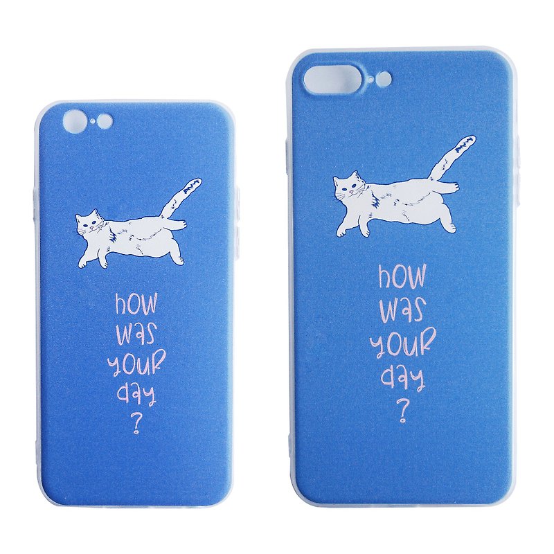 原創 手繪 貓咪 可愛手機殼 - 手机壳/手机套 - 其他材质 蓝色