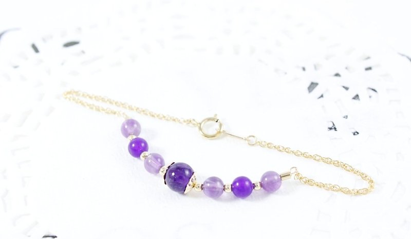 增强人气  紫水晶手链 - 手链/手环 - 宝石 金色