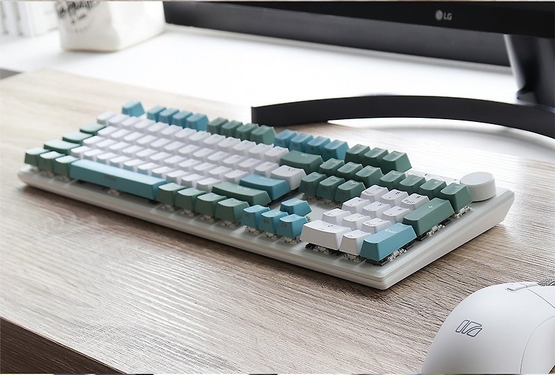 irocks K74R 机械式键盘-热插拔Gateron轴-RGB背光-海岛蓝 注音版 - 电脑配件 - 其他材质 