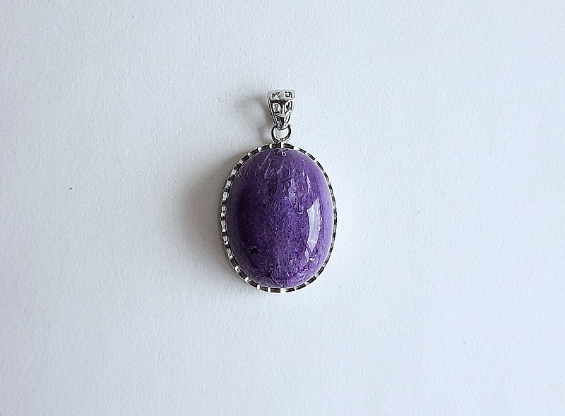 宝石系 皇家紫 天然矿石 紫龙晶 925纯银 项链坠 - 项链 - 宝石 紫色