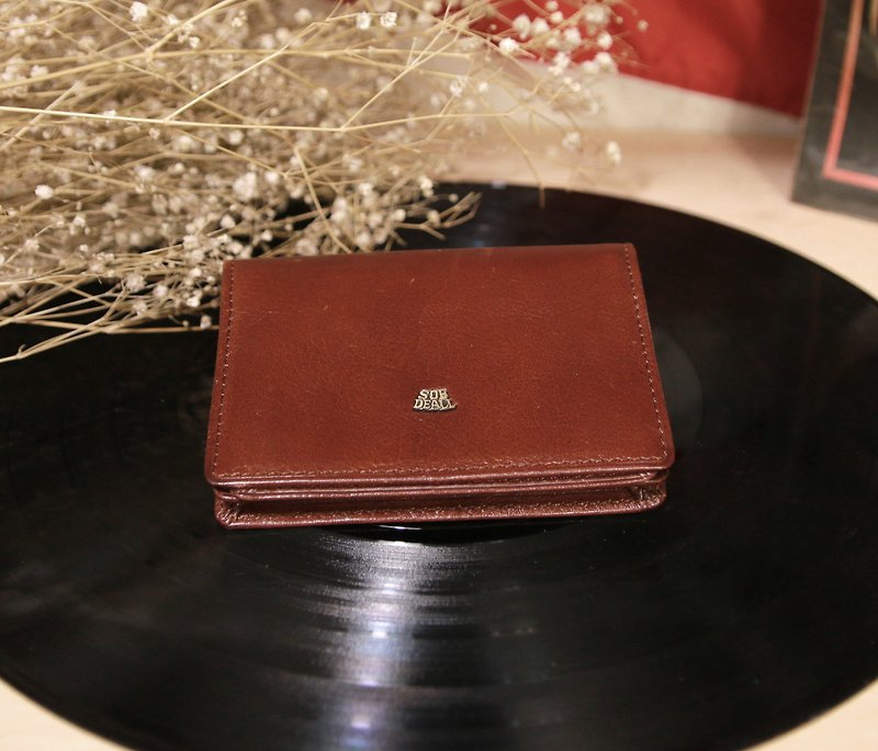 Back to Green:: SOB DEALL MADE IN ITALY vintage wallet ( WT-05 ) - 皮夹/钱包 - 真皮 咖啡色