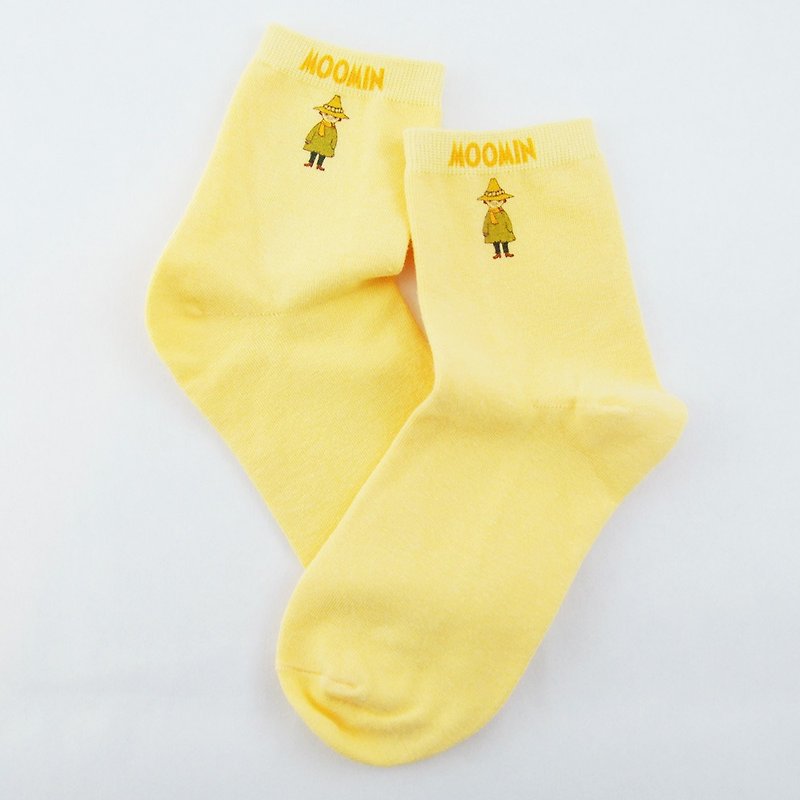 Moomin噜噜米授权-短袜(黄),AE03 - 袜子 - 棉．麻 绿色
