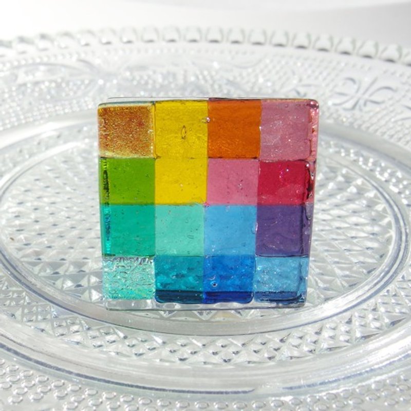 [Rainbow] [Special] Large happy glass (happiness [large] [rainbow]) amulet [made to order]