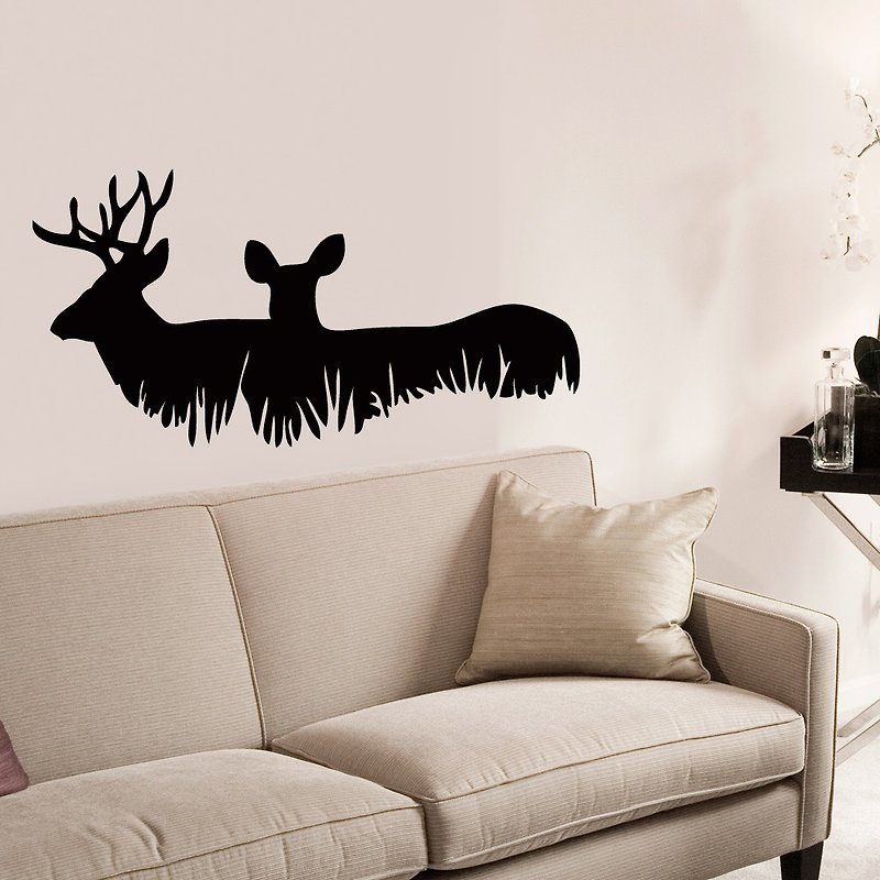 《Smart Design》创意无痕壁贴◆鹿与大自然 8色可选 - 墙贴/壁贴 - 纸 黑色