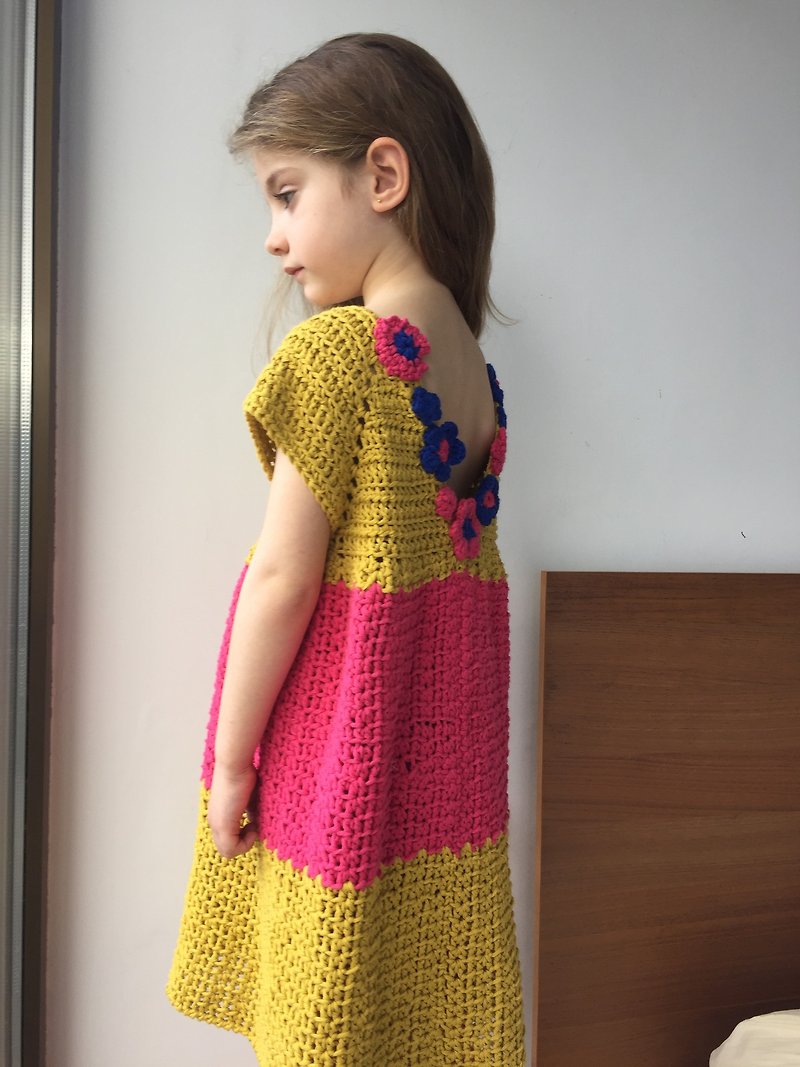 Girl dress, flower girl dress, pink dress for girl, summer dress, organic cotton - 童装礼服/连衣裙 - 环保材料 粉红色