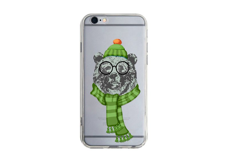 【眼镜熊】透明手机壳订做iPhone13 12 Pro Max三星华为Sony小米 - 手机壳/手机套 - 塑料 绿色