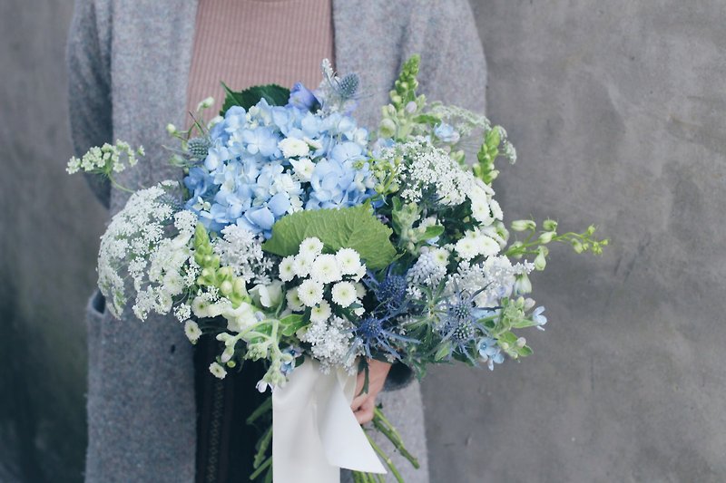 Flower Bouquet !【信使之神-Hermes】捧花 婚礼 鲜花 求婚 花束 - 干燥花/捧花 - 植物．花 蓝色