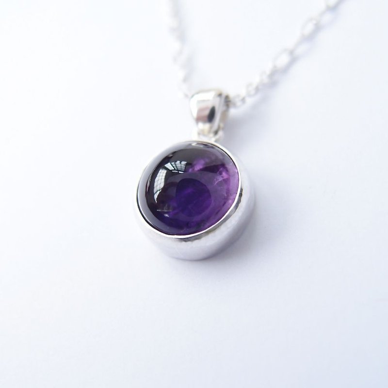 神秘紫水晶  925银项链 - 项链 - 纯银 紫色