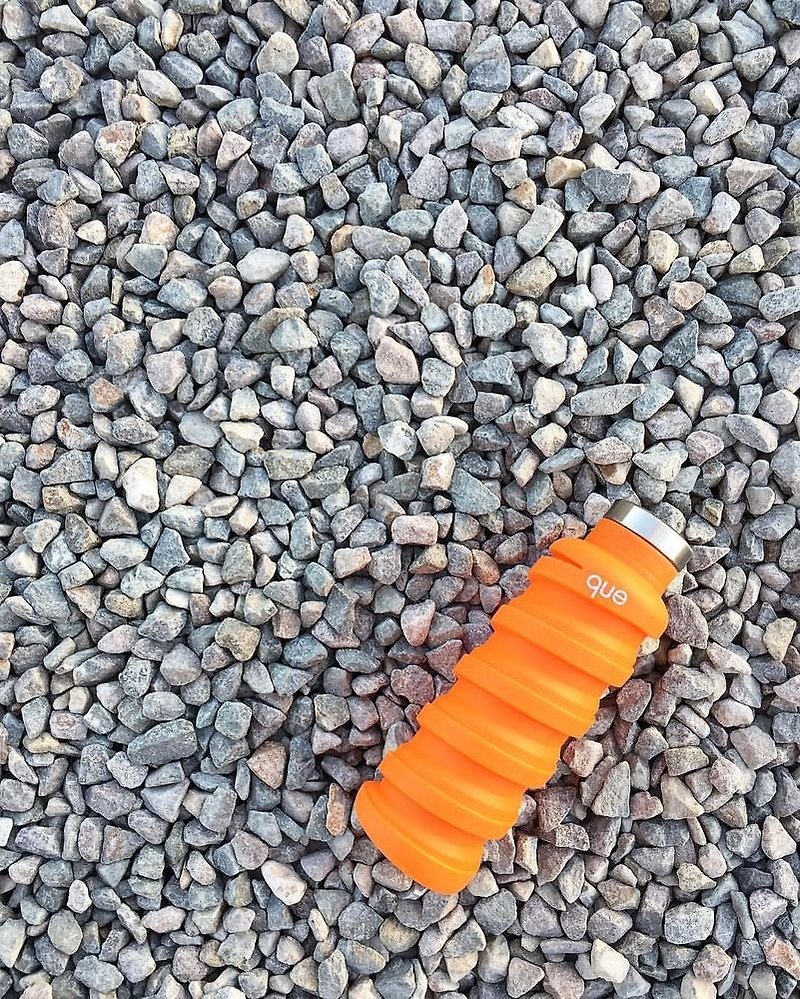 que 环保伸缩水瓶 橘色 600ml 食品级硅胶随行杯 - 水壶/水瓶 - 硅胶 橘色