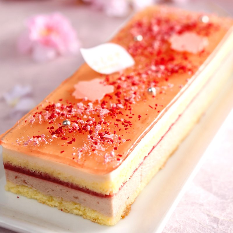 【旧卖场】【七见樱堂】樱花盛开时  樱花蛋糕 - 长条 - 蛋糕/甜点 - 新鲜食材 粉红色