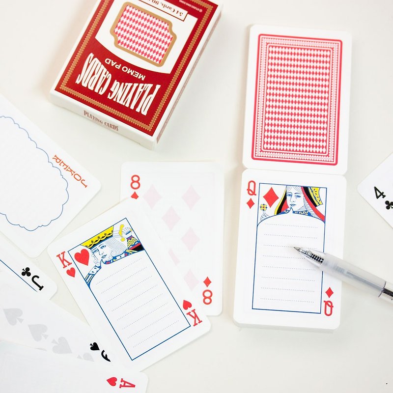 POKER扑克牌便条纸 / 红色款 - 便条纸/标签贴 - 纸 红色