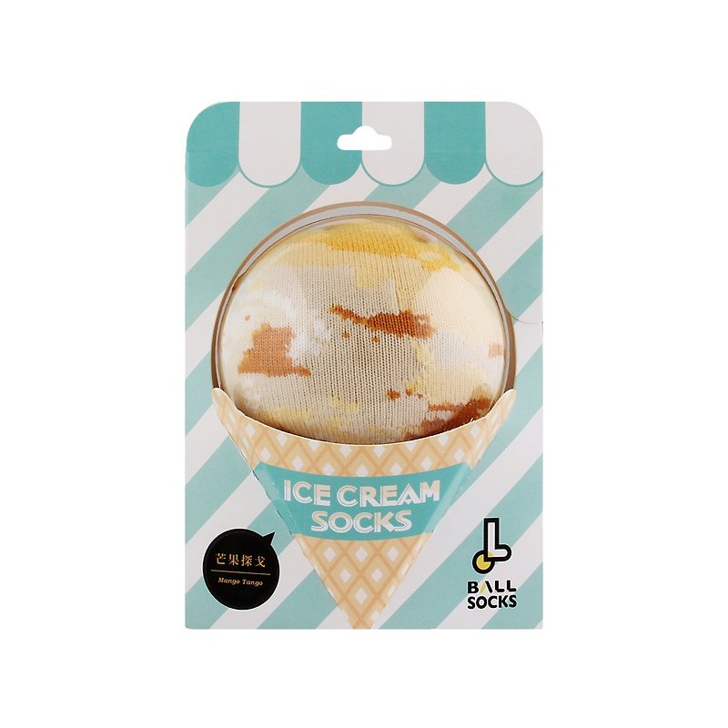 ICE CREAM冰淇淋袜_芒果探戈 - 袜子 - 其他材质 黄色