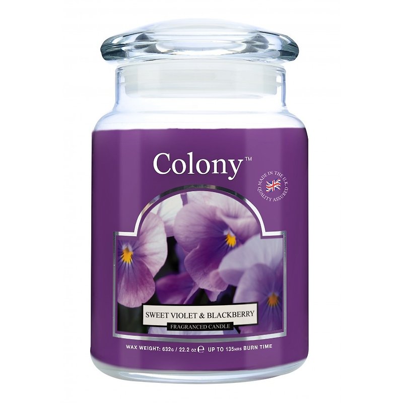 英伦蜡烛 Colony紫罗兰与黑莓 玻璃罐装蜡烛 - 蜡烛/烛台 - 蜡 
