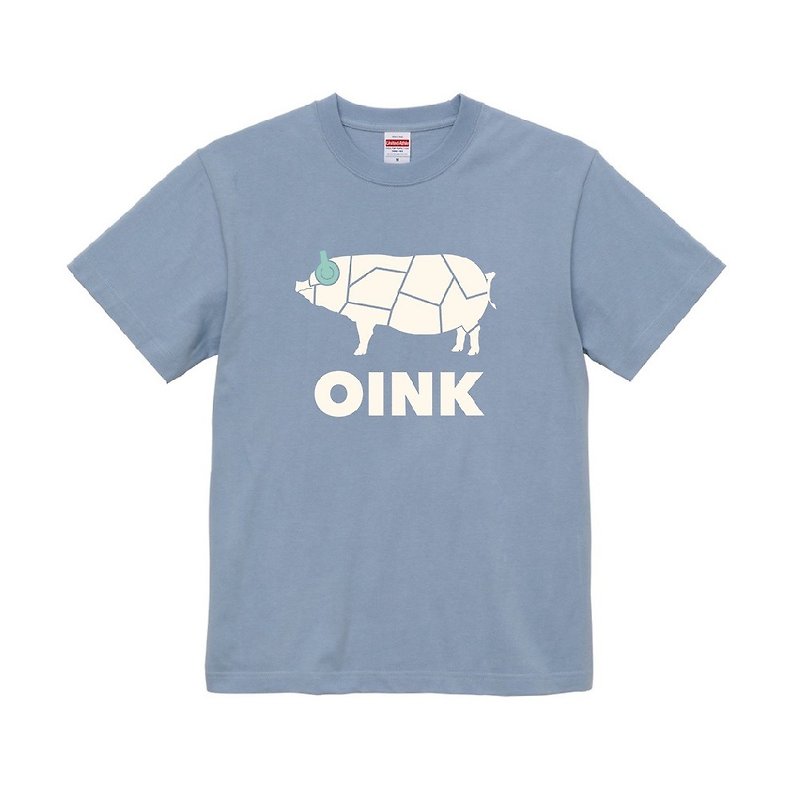 OINK T恤 - 蓝色苏打 - 女装 T 恤 - 棉．麻 
