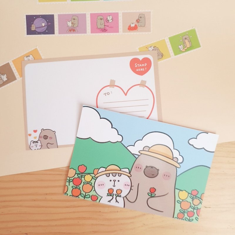 Postcard : Love story - Tulip Garden - 木工/竹艺/纸艺 - 纸 多色
