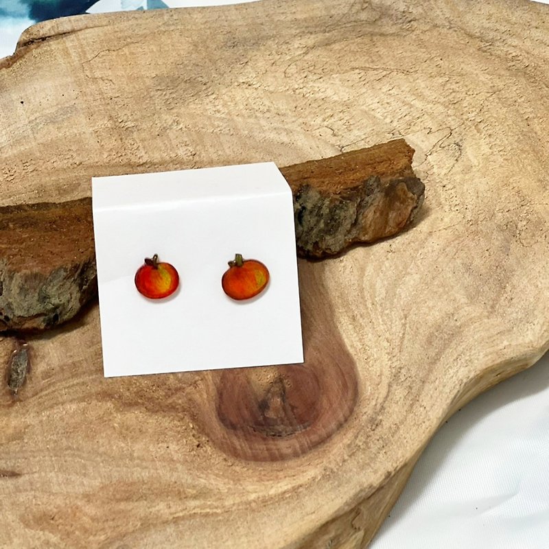 果园番茄耳环 / 对 - 耳环/耳夹 - 树脂 红色