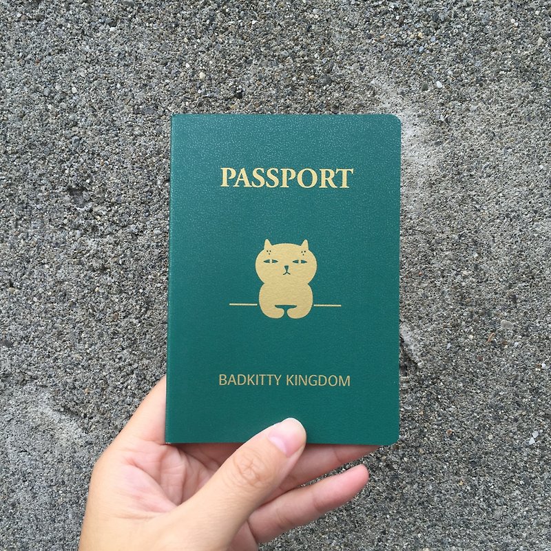 坏猫咪王国护照 - 笔记本/手帐 - 纸 绿色