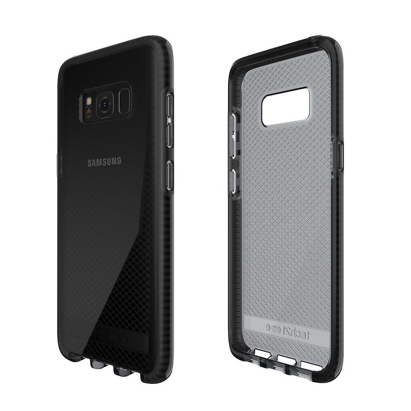 Tech 21 英国超冲击 Evo Check Samsung S8 防撞软质格纹保护壳- 透黑（5055517375634） - 其他 - 其他材质 黑色
