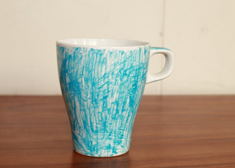 限量情人节礼物  痕 手绘烤杯子(限量一件) - 咖啡杯/马克杯 - 其他金属 蓝色