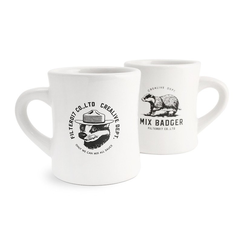 Filter017 Mix Badger Diner Mug / 米斯獾厚缘陶瓷马克杯 - 咖啡杯/马克杯 - 瓷 