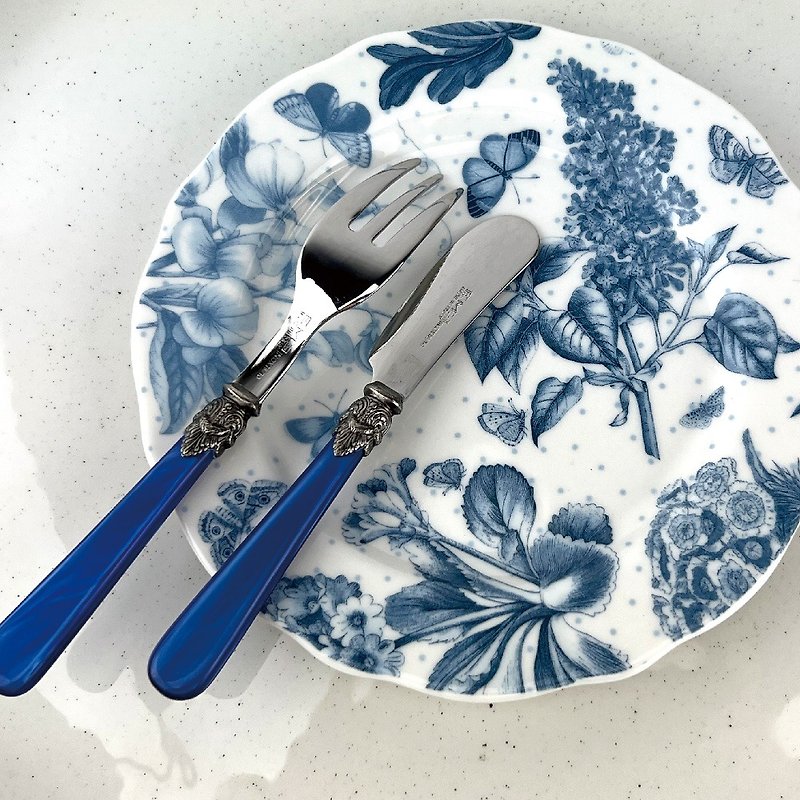 英国Portmeirion Botanic Blue淡雅植物蓝系列-16cm餐盘(6寸) - 盘子/餐盘/盘架 - 瓷 蓝色