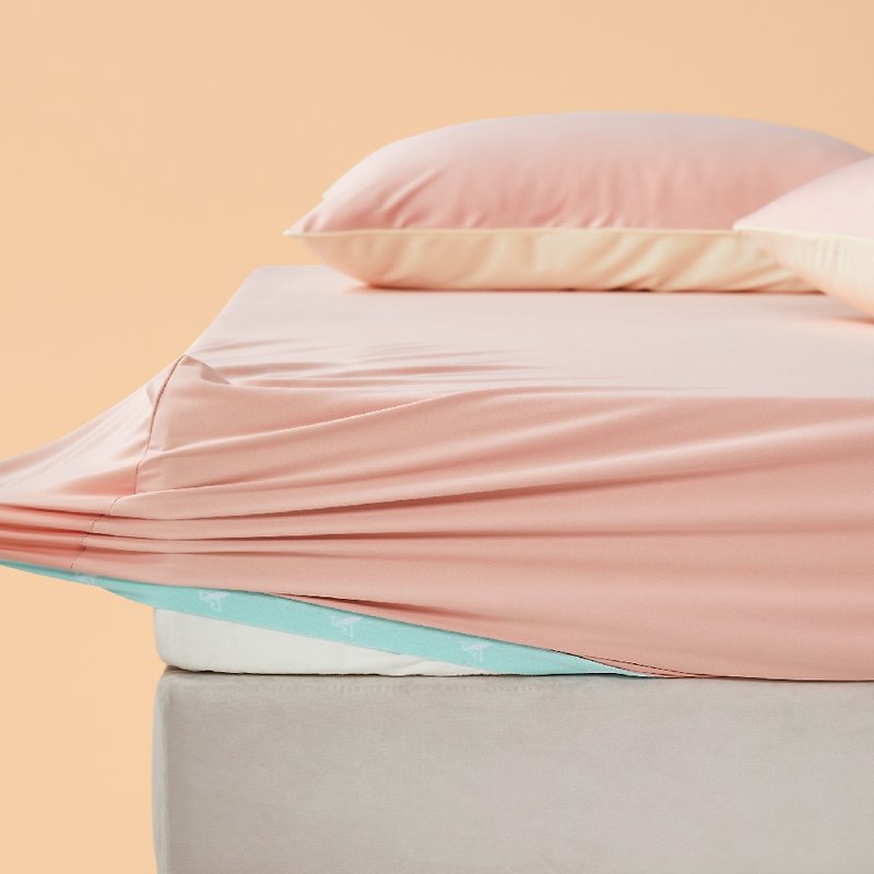 奶盖床包枕套组单人-多种口味 - 寝具 - 聚酯纤维 粉红色