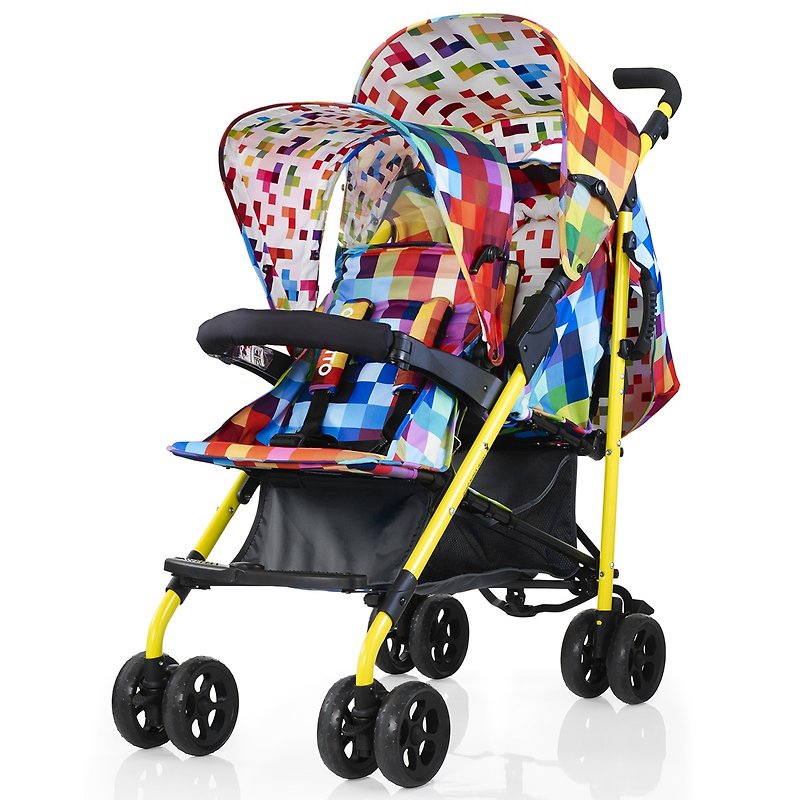 英国 Cosatto Shuffle 婴儿双人推车 – Pixelate - 其他 - 其他材质 多色