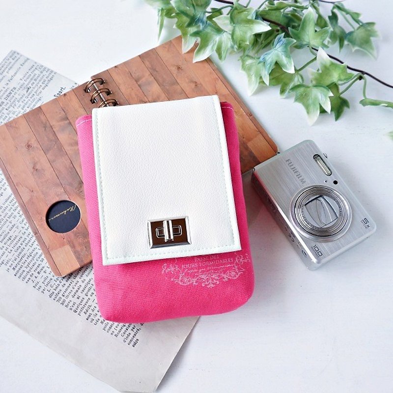 帆布で作ったチョークバッグ【チェリーピンク】 - 相机包/相机袋 - 棉．麻 粉红色