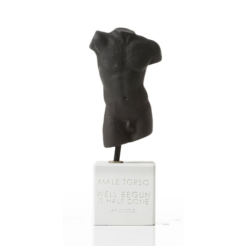古希腊 男性躯体 (小-黑色) Male Torso - 手工陶制雕像摆饰 - 摆饰 - 陶 黑色