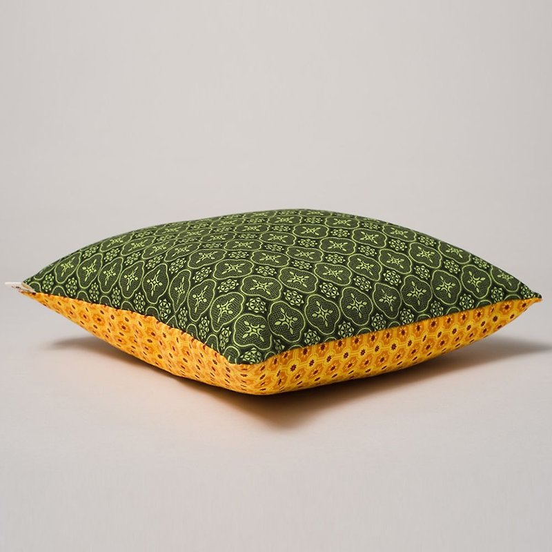 抱枕套/玻璃磁砖/绿黄 - 枕头/抱枕 - 棉．麻 