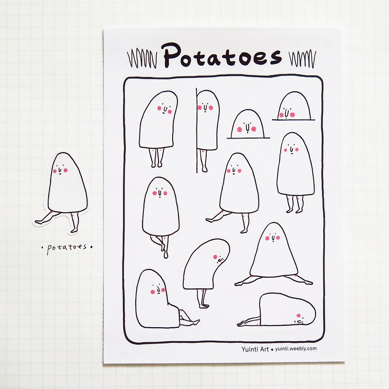 Potatoes / 割型贴纸 - 贴纸 - 其他材质 白色