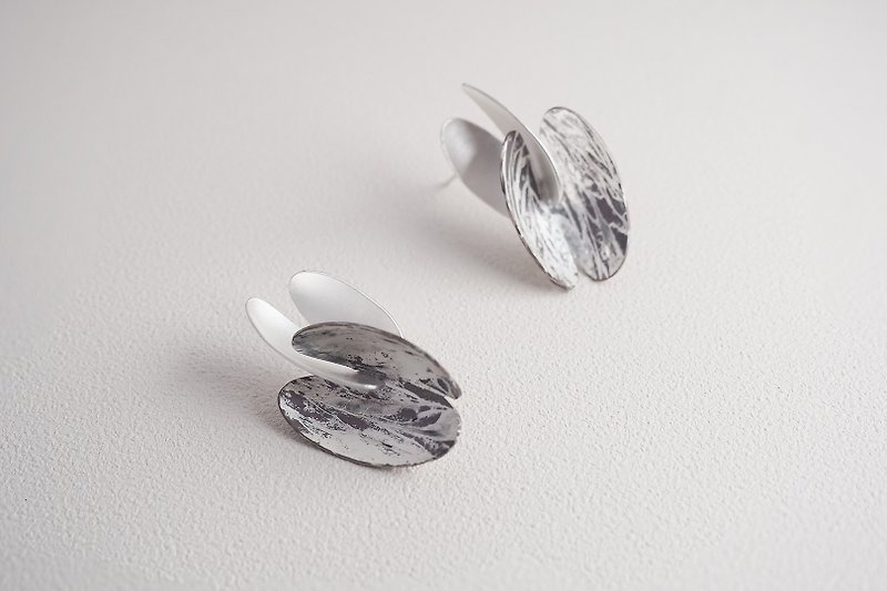 【岩云】纯银耳环 Silver Earrings - 耳环/耳夹 - 纯银 