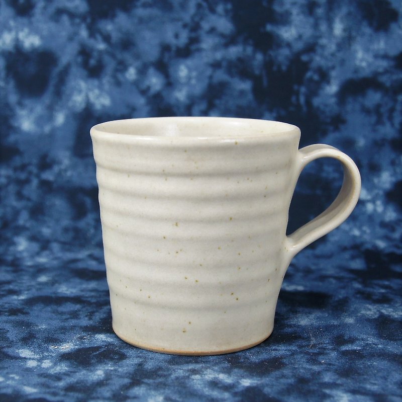 米白马克杯,咖啡杯,茶杯,水杯,猪口杯-容量约220ml - 咖啡杯/马克杯 - 陶 白色