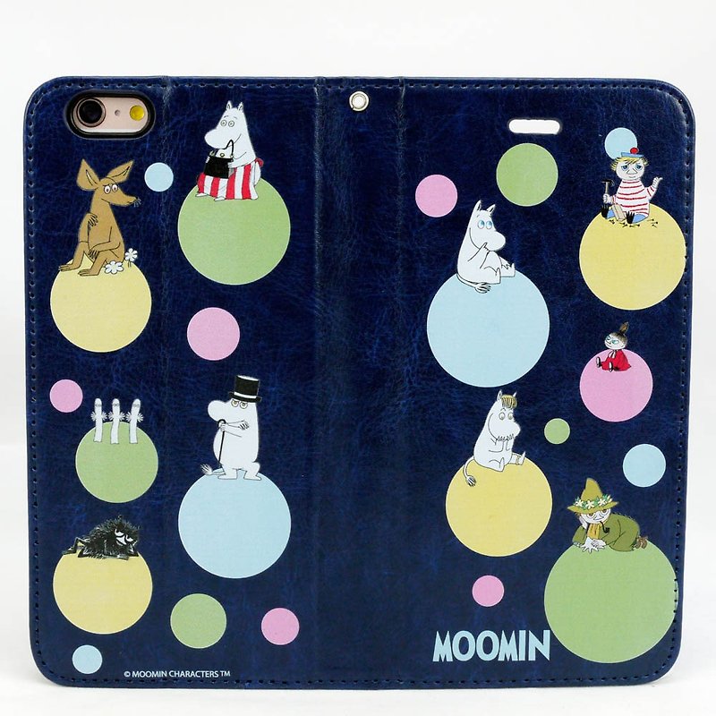 Moomin正版授权-彩虹泡泡 皮革手机壳 - 手机壳/手机套 - 真皮 蓝色