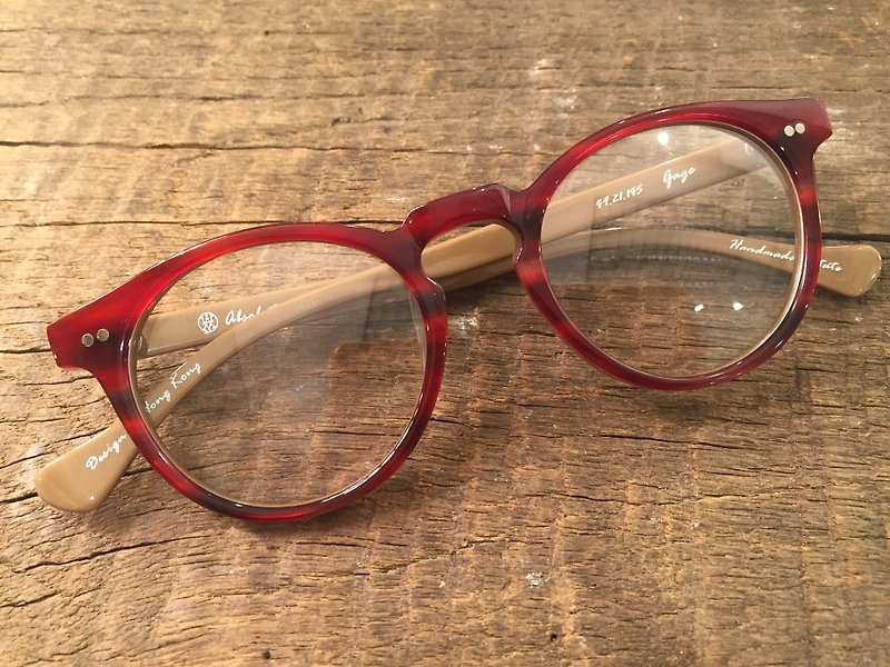 Absolute Vintage - Gage Street 结志街 圆形幼框板材眼镜 - Red 红色 - 眼镜/眼镜框 - 塑料 