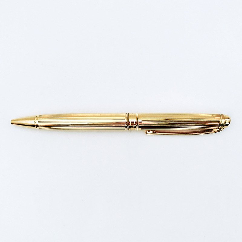 CARAN d'ACHE 利曼金直线纹钢珠笔 | 瑞士 质感 卡塔尔 文具 - 钢珠笔 - 其他金属 金色