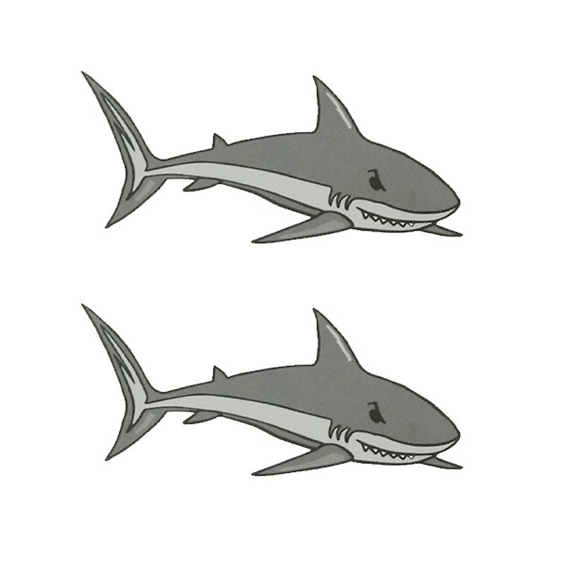 1212玩乐设计 逗趣到处贴 防水贴纸-鲨鱼先生 - 贴纸 - 防水材质 灰色