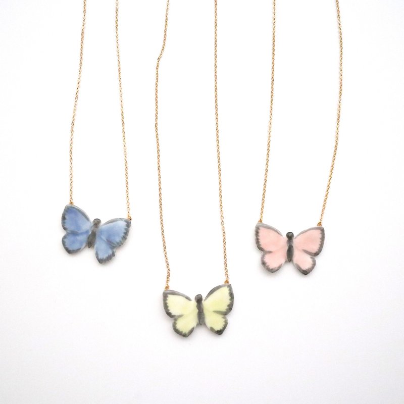 Butterfly necklace - 项链 - 瓷 